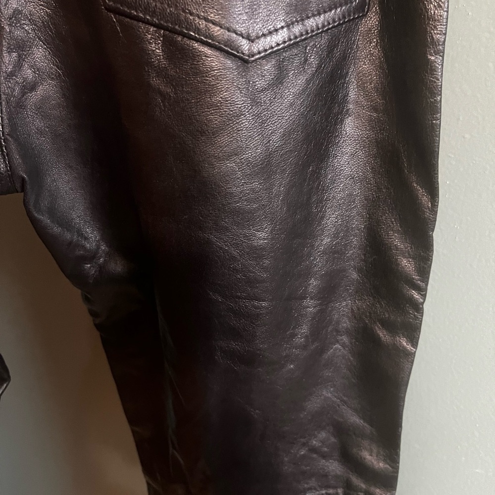 Polo by Ralph Lauren Black Leather Pants - Picture 15 of 17
